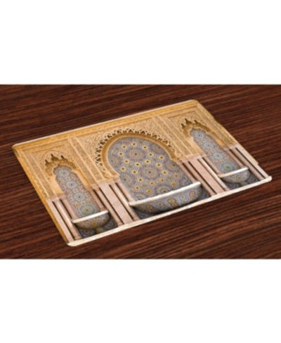 Shop Ambesonne Moroccan Place Mats, Set Of 4 In Multi