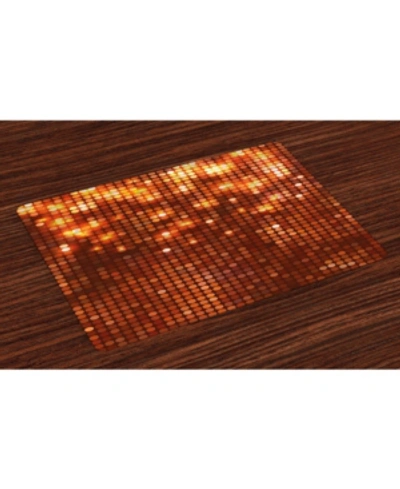 Shop Ambesonne Abstract Place Mats, Set Of 4 In Orange