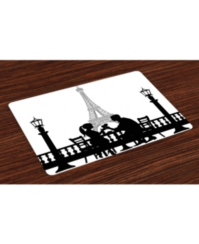 Shop Ambesonne Romantic Place Mats, Set Of 4 In Black