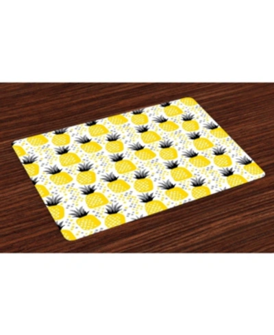 Shop Ambesonne Exotic Place Mats, Set Of 4 In Yellow