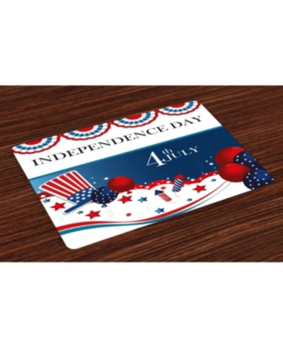 Shop Ambesonne 4th Of July Place Mats, Set Of 4 In Multi