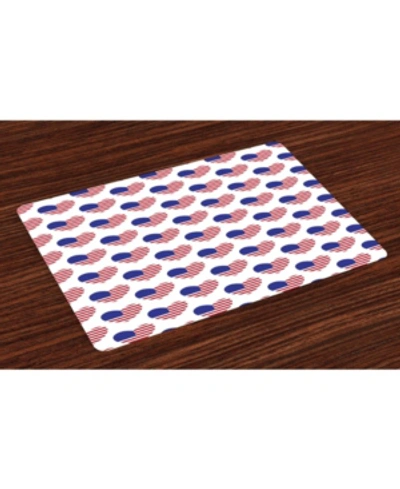 Shop Ambesonne 4th Of July Place Mats, Set Of 4 In Red