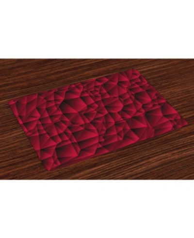 Shop Ambesonne Maroon Place Mats, Set Of 4 In Multi
