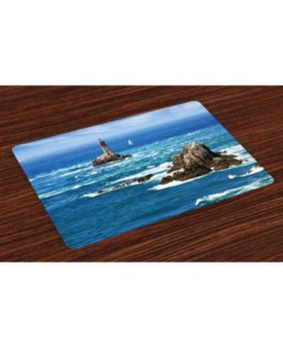 Shop Ambesonne Lighthouse Place Mats, Set Of 4 In Blue