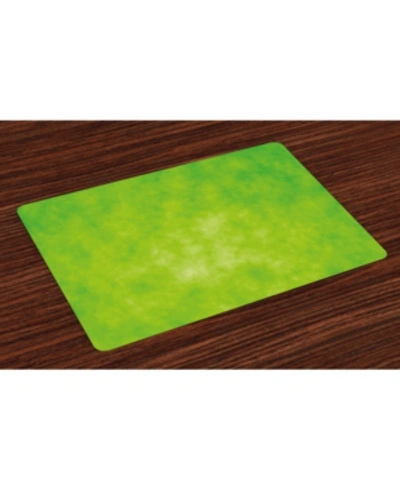 Shop Ambesonne Lime Green Place Mats, Set Of 4 In Multi