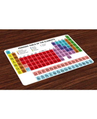 Shop Ambesonne Periodic Table Place Mats, Set Of 4 In Multi