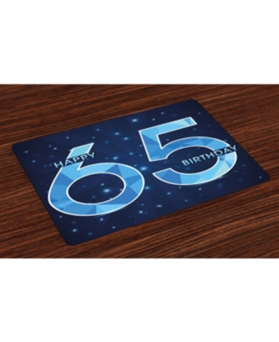 Shop Ambesonne 65th Birthday Place Mats, Set Of 4 In Multi