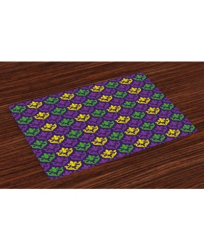 Shop Ambesonne Mardi Gras Place Mats, Set Of 4 In Purple