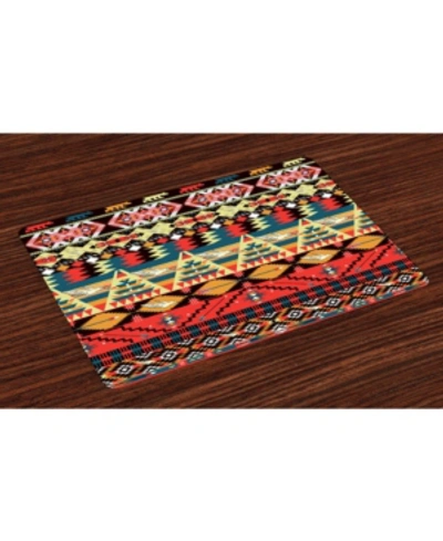 Shop Ambesonne Ethnic Place Mats, Set Of 4 In Multi