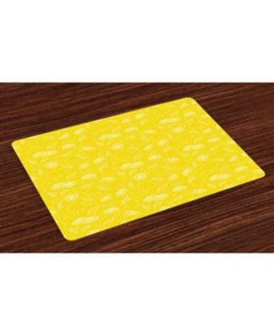 Shop Ambesonne Place Mats, Set Of 4 In Yellow