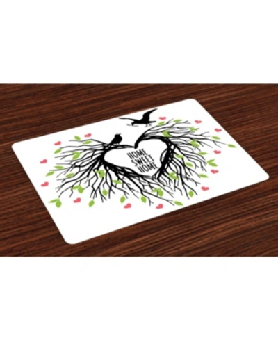 Shop Ambesonne Tree Of Life Place Mats, Set Of 4 In Black