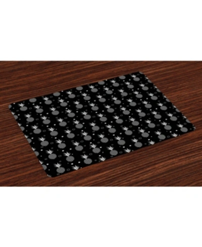Shop Ambesonne Tropical Place Mats, Set Of 4 In Black