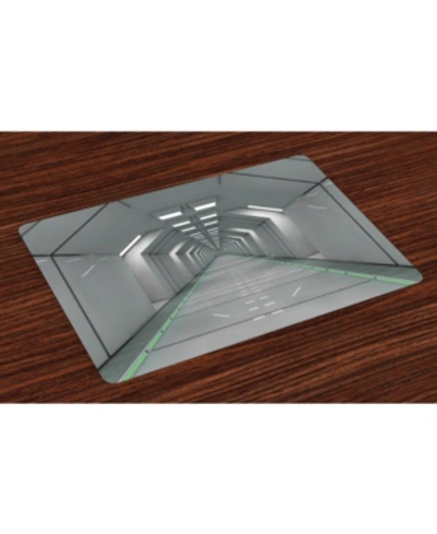 Shop Ambesonne Futuristic Place Mats, Set Of 4 In Green