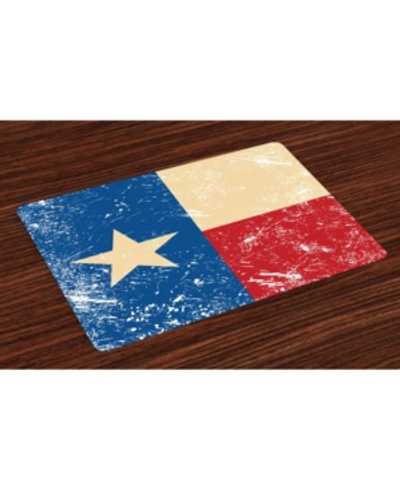 Shop Ambesonne Texas Star Place Mats, Set Of 4 In Multi