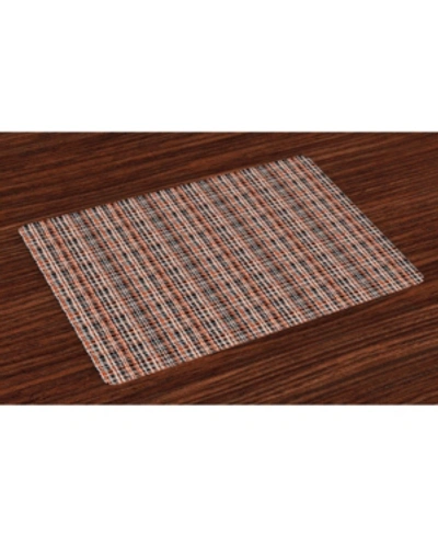 Shop Ambesonne Retro Place Mats, Set Of 4 In Black