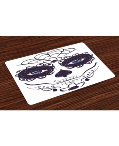Shop Ambesonne Day Of The Dead Place Mats, Set Of 4 In Black