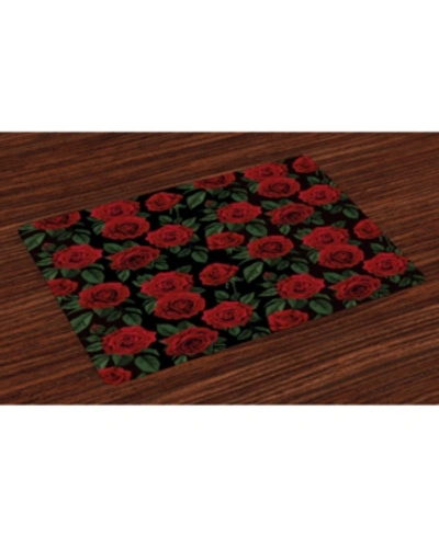 Shop Ambesonne Rose Place Mats, Set Of 4 In Multi