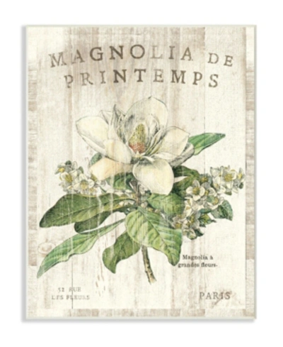 Shop Stupell Industries French Magnolias In Spring Wall Plaque Art, 10" X 15" In Multi