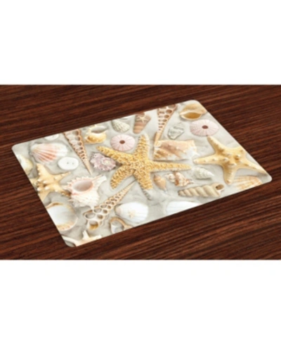 Shop Ambesonne Shell Place Mats, Set Of 4 In Multi