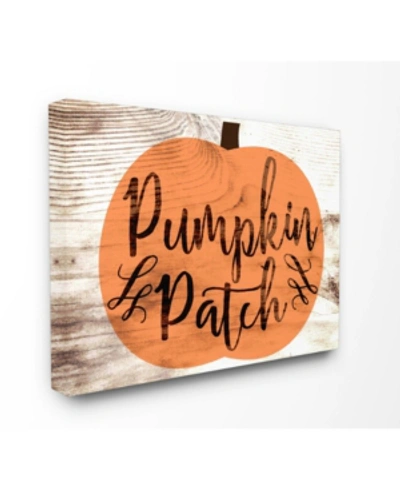 Shop Stupell Industries Pumpkin Patch Halloween Typography Canvas Wall Art, 16" X 20" In Multi