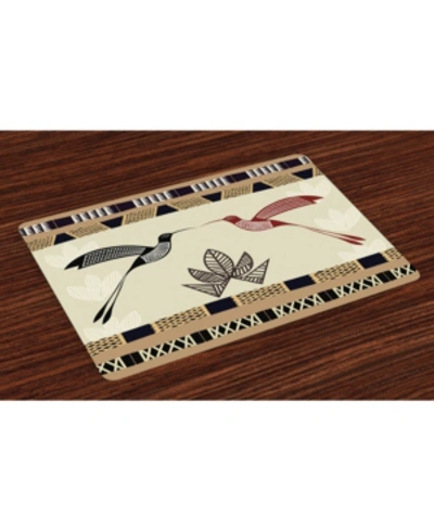 Shop Ambesonne Hummingbird Place Mats, Set Of 4 In Brown