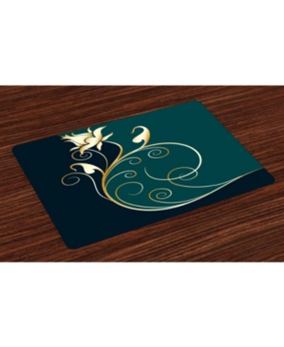Shop Ambesonne Floral Place Mats, Set Of 4 In Multi