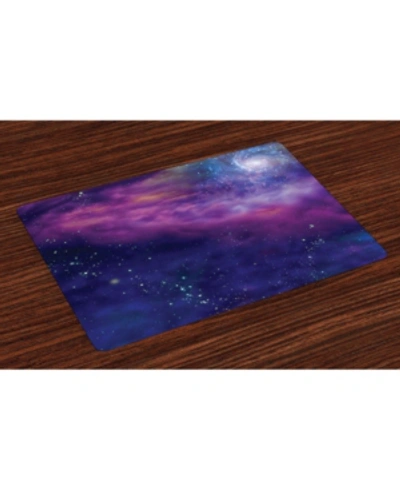 Shop Ambesonne Outer Space Place Mats, Set Of 4 In Purple