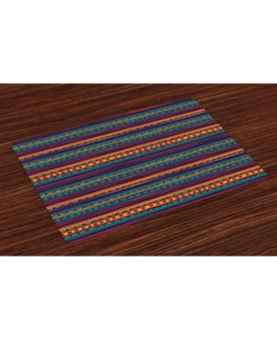 Shop Ambesonne Tribal Place Mats, Set Of 4 In Teal