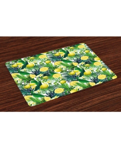 Shop Ambesonne Nature Place Mats, Set Of 4 In Yellow
