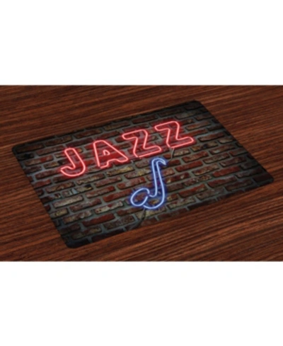 Shop Ambesonne Music Place Mats, Set Of 4 In Red