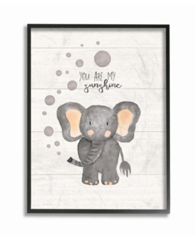 Stupell Industries You Are My Sunshine Elephant Framed Giclee Art, 16" X 20" In Multi