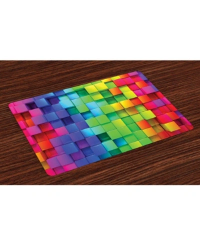 Shop Ambesonne Colorful Place Mats, Set Of 4 In Multi
