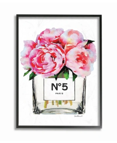 Stupell Industries Glam Paris Vase With Pink Peony Framed Giclee Art, 11" X 14" In Multi