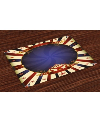 Shop Ambesonne Vintage-like Place Mats, Set Of 4 In Navy
