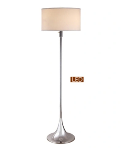 Shop Artiva Usa Florenza 63" Dual Light Led Floor Lamp With Dimmer In Silver