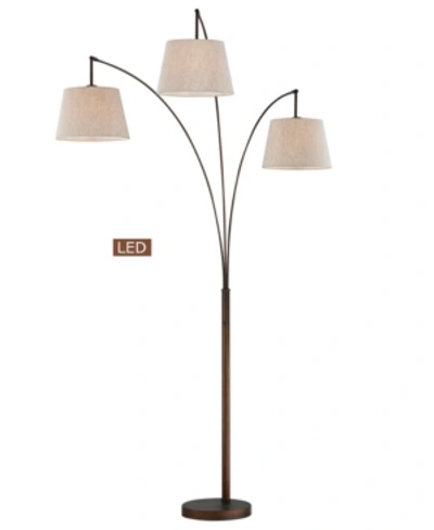 Shop Artiva Usa Luce 84" Led 3-arch Floor Lamp With Dimmer In Bronze