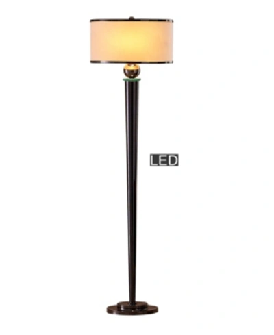 Shop Artiva Usa Venetian 63" Led Floor Lamp With Dimmer In Black