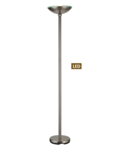 Shop Artiva Usa Saturn 71" Led Floor Lamp With Dimmer In Silver