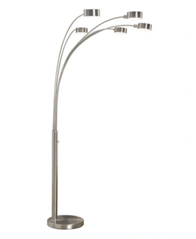Shop Artiva Usa Micah Plus Modern Led 88" 5-arched Floor Lamp With Dimmer In Silver