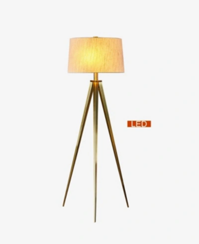 Shop Artiva Usa Hollywood 63" Led Tripod Floor Lamp With Dimmer In Bronze