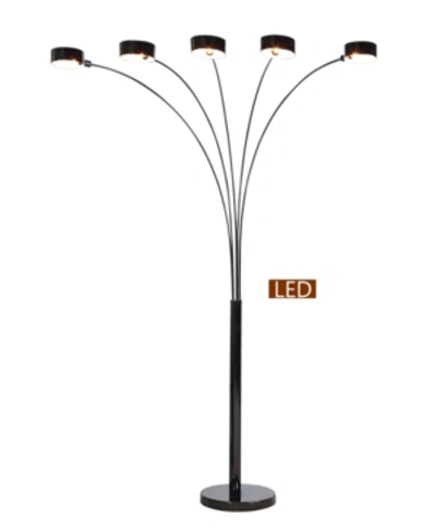 Shop Artiva Usa Micah Plus Modern Led 88" 5-arched Floor Lamp With Dimmer In Black