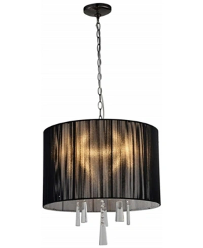 Shop Artiva Usa Modern, Comtemporary Elina 5-light Crystal Chandelier With Threaded Silk Shade In Silver