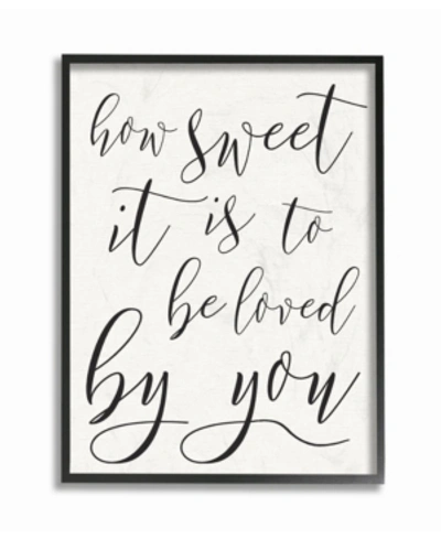 Shop Stupell Industries How Sweet It Is Typography Framed Giclee Art, 16" X 20" In Multi