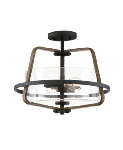 Shop Designer's Fountain Ryder 2 Light Semi-flushmount In Black