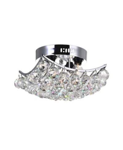 Cwi Lighting Queen 4 Light Flush Mount In Chrome