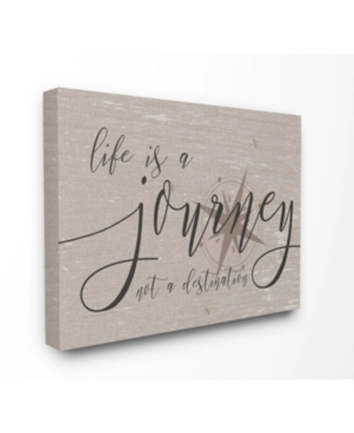 Shop Stupell Industries Life Is A Journey Canvas Wall Art, 16" X 20" In Multi
