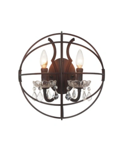 Shop Cwi Lighting Campechia 2 Light Wall Sconce In Brown