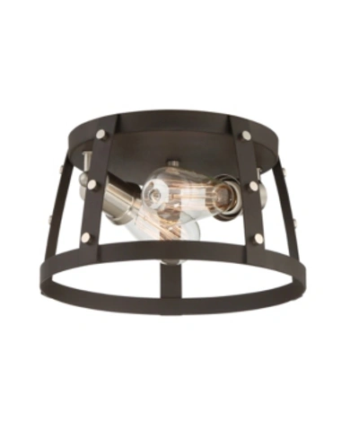 Shop Designer's Fountain Presidio 2 Light Flush Mount In Brown