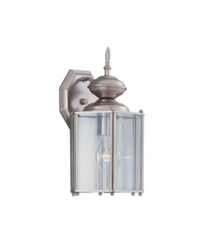 Shop Designer's Fountain Beveled Glass Lantern Wall Lantern In Pewter