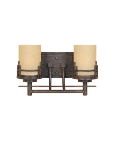 Shop Designer's Fountain Mission Ridge 2 Light Bath Bar In Brown